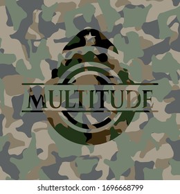 Multitude on camo pattern. Vector Illustration. Detailed.