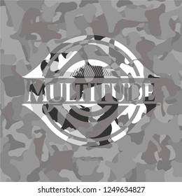 Multitude on grey camouflaged pattern