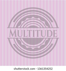 Multitude realistic pink emblem