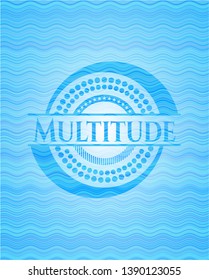 Multitude water representation emblem background. Vector Illustration. Detailed.
