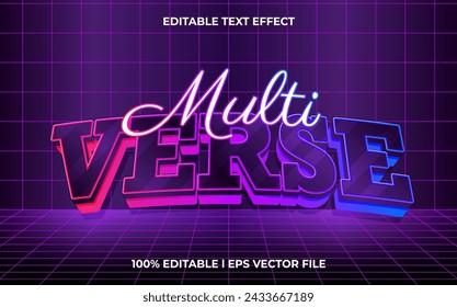 Editierbarer Vektortexteffekt für Multiversum-Logo-Stil