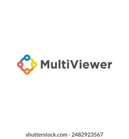 Multiviewer Together Rise Together Simple Logo Design Vector