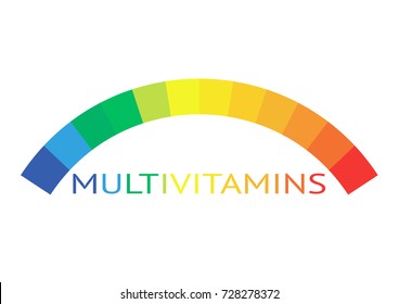 Multivitamin label inspiration, icon concept vitamins , vector isolated