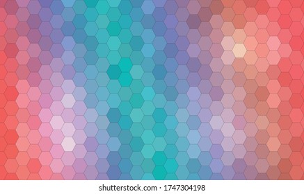 Multycolor blurry background with honeycomb grid. Vector Abstract Background. hex Background. Vector illustration