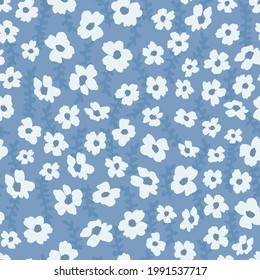 multycolor seamless pattern with simple hand drawn flowers. colorful background for your design