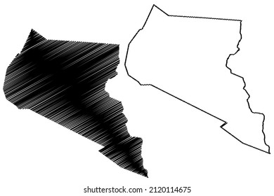 Mulungu do Morro municipality (Bahia state, Municipalities of Brazil, Federative Republic of Brazil) map vector illustration, scribble sketch Mulungu do Morro map