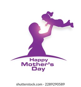 mum and daughter love background for mothers day celebration vector