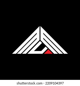 MUM letter logo creative design with vector graphic, MUM simple and modern logo in triangle shape.