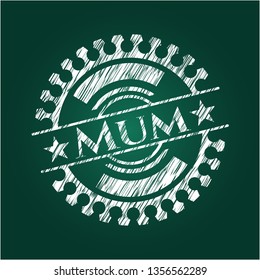 Mum on chalkboard