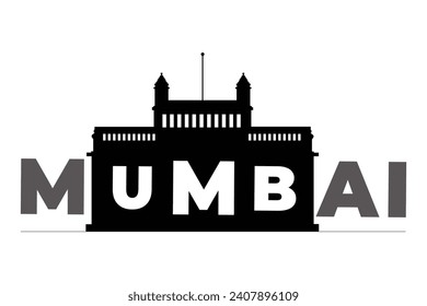 Mumbai City konzeptionelles Logo, Vektorgrafik