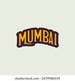 mumbai city vacation tshirt fashion sticker vector illustration template design