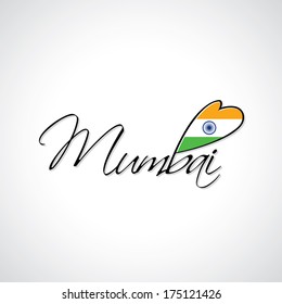 Mumbai lettering - vector illustration