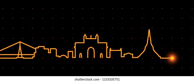 Mumbai Light Streak Skyline