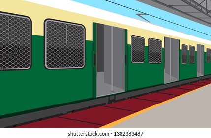 Mumbai Local old green train 