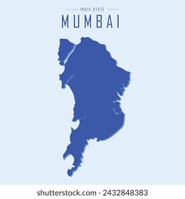 Mumbai map, High Quality map of Mumbai is a city of India, with borders of the regions.