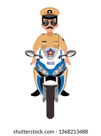 Mumbai Police In Motorcycle