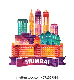 Mumbai Silhouette. Vector Illustration