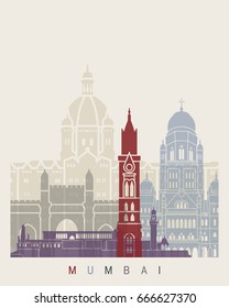 Mumbai skyline poster