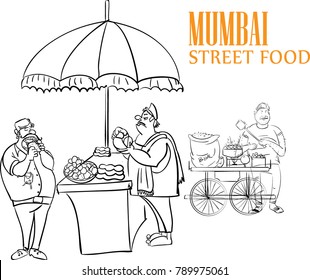 Mumbai Street Food Illustration