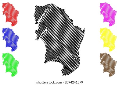 Mumbai Suburban District (Maharashtra State, Konkan Division, Republic Of India) Map Vector Illustration, Scribble Sketch Mumbai Suburban Map