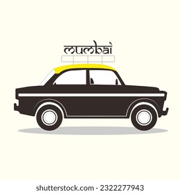 Mumbai Taxi Vector illustration transport