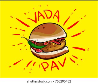 Mumbai Vada Pav Illustration