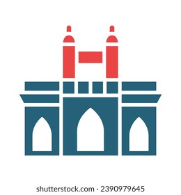 Mumbai Vector Glyph Two Color Icons For Personal And Commercial Use.
