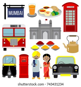 MUMBAI,CITY IN INDIA
Mumbai, India capital city, Place, transportation or people are illustrated in color and simple graphic.