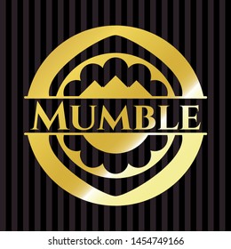 Mumble gold badge. Vector Illustration. Detailed.