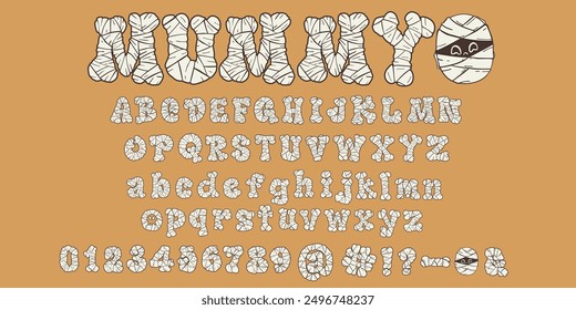 Mummy alphabet Halloween Themed ornament