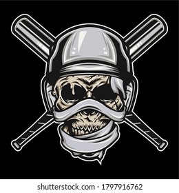 mummy baseball in vector illustration