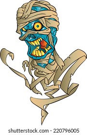 mummy bust colored