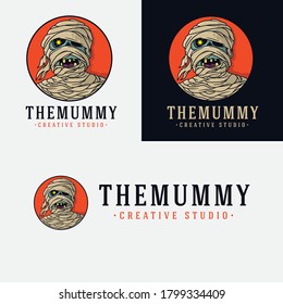 The Mummy Cartoon Logo Vector 