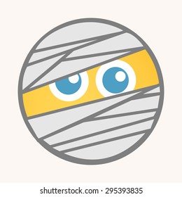 Mummy - Cartoon Smiley Vector Face
