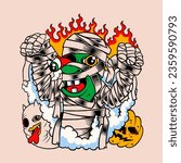 the mummy cartoon vector illustration