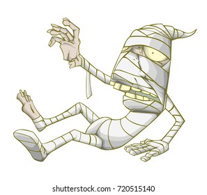 Mummy Character vector. Monster in Halloween night