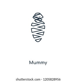 Mummy concept line icon. Linear Mummy concept outline symbol design. This simple element illustration can be used for web and mobile UI/UX.