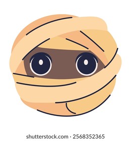 mummy creatures emoji isolated vector