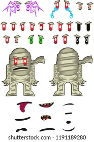 
Mummy customizable character, cartoon style