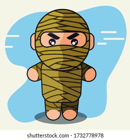 Mummy cute Design Cartoon Vektor Illustration