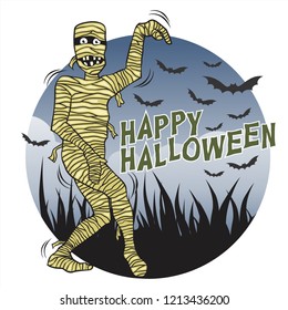 mummy dancing at halloween night