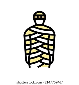 mummy egypt color icon vector. mummy egypt sign. isolated symbol illustration