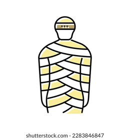 mummy egypt color icon vector. mummy egypt sign. isolated symbol illustration