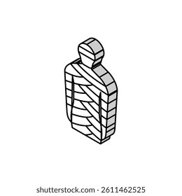 mummy egypt isometric icon vector. mummy egypt sign. isolated symbol illustration