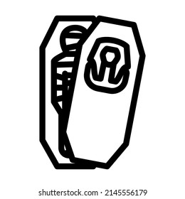 mummy egypt line icon vector. mummy egypt sign. isolated contour symbol black illustration