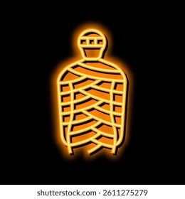 mummy egypt neon light sign vector. mummy egypt illustration