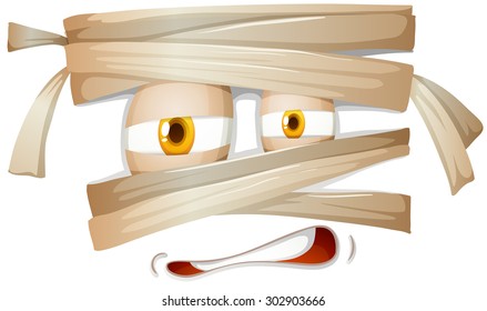 Mummy emojicon facial expression illustration