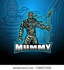 Mummy Esport Mascot Logo Design