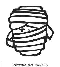 Mummy face doodle
