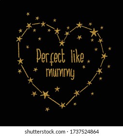 mummy glitter girl mother slogan